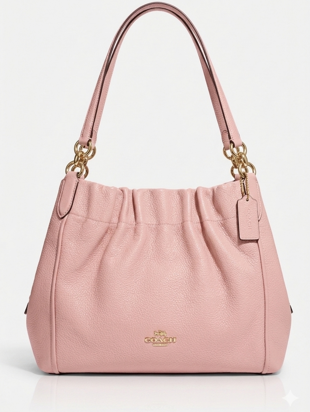 Coach Maya Shoulder Bag In Blush Pink Pebbled Leather~Like New